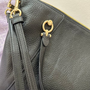 Maje Womens Noir / Gris M Leather Cross-body Bag 1 Size