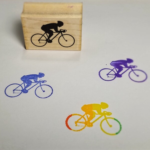 P56 Bicycle Riding, Racing, Rubber Stamp - Etsy
