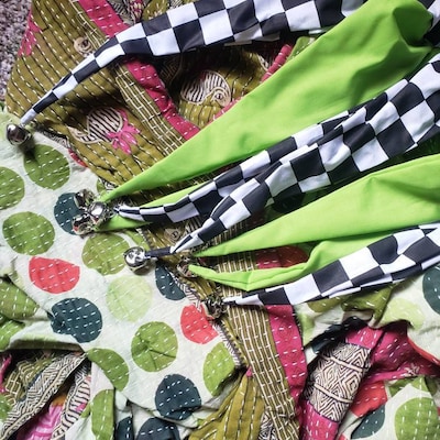 Custom Two Color Pointed Clown Collar Jester Neck Piece Elastic ...