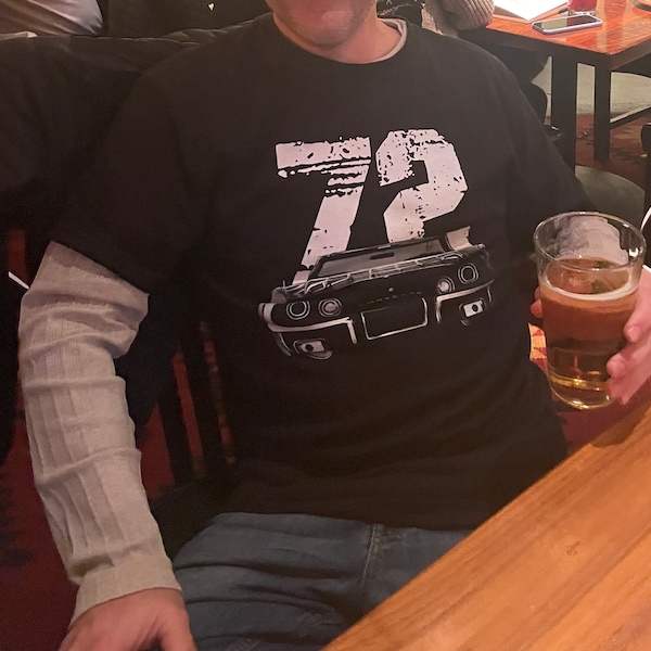 1972 Chevy C20 Custom 20 Vintage Pickup Truck T-Shirt - Black Short Sleeve Tee For Car Lovers - View #11