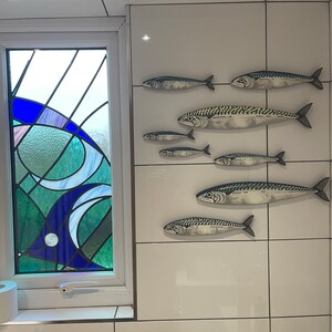 1 Large Mackerel Fish Contemporary Wall Sculpture, Fish Art, Original ...