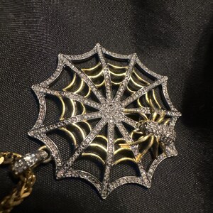 Diamond Spider Web Pendant, 925 Sterling Silver Gothic Necklace - Etsy