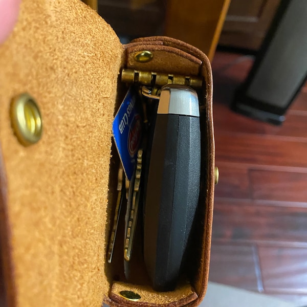 Handmade Leather Car Key Case,leather Key Holder,key Organizer,leather ...