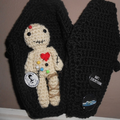 Crochet Coffin Crochet Pattern With Bonus Voodoo Doll Pattern - Etsy