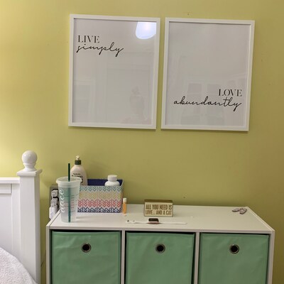 Motivational Wall Decor Inspirational Wall Art Live Simply Love Abundantly Office Wall Art ...