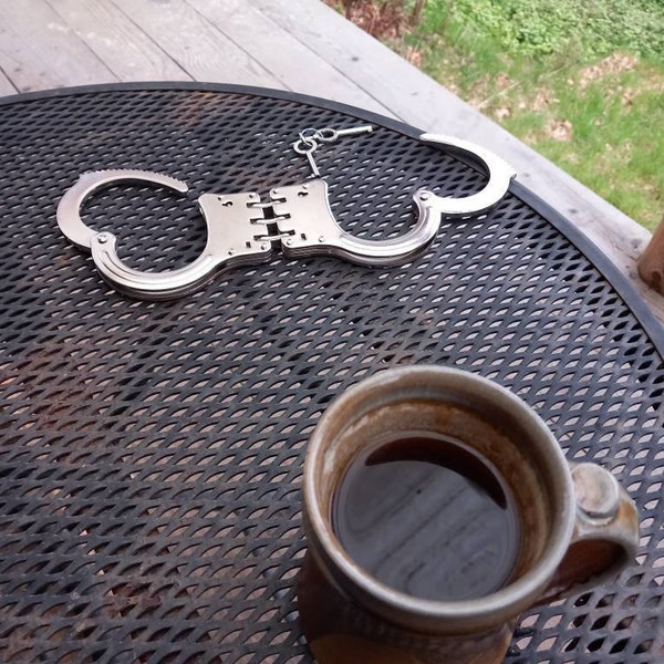 Hinged Handcuffs, Rigid Design With Two Keys - Etsy