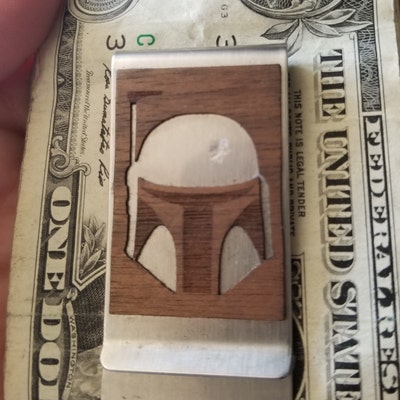 Star Wars Money Clip, Boba Fett, Star Wars Gift Him, Star Wars Business Card Holder, Mandalorian ...