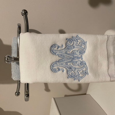 Floral Monogram Linen Towel