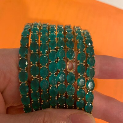 Gold Necklace Emerald Green Diamond Necklace Kundan Choker - Etsy