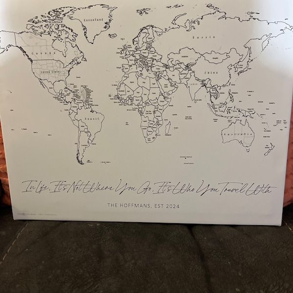 Push Pin Mini World Travel Map Countries Labeled Personalizable Cork ...