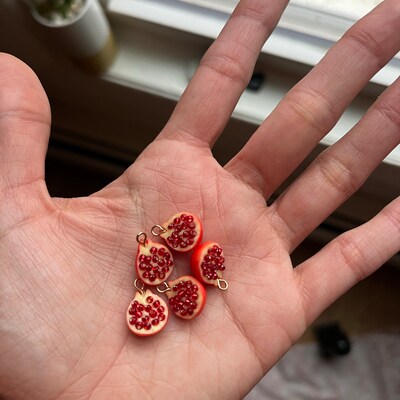 5pcs Grape Charms, Pomegranate Charms, Resin Fruit Charms Pendant, DIY ...