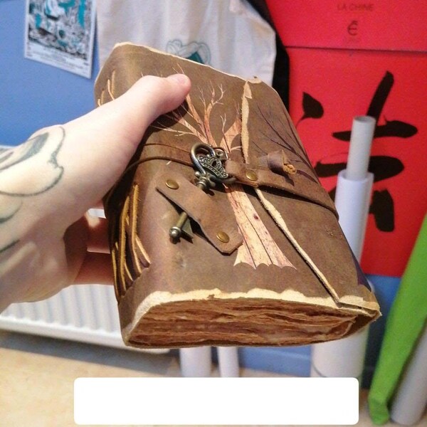 Tree of Life Leather Journal - Antique Handmade Deckle Edge Vintage ...