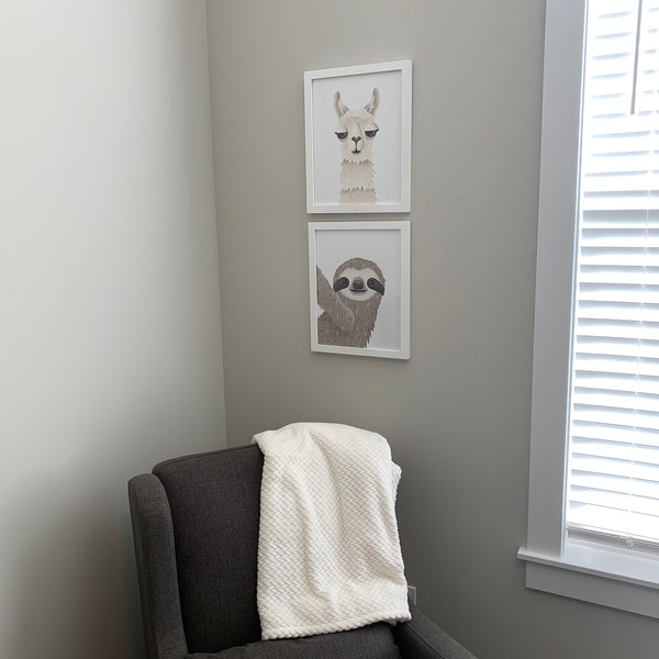 Sloth Print, Children's Room Decor, Printable Digital Download, Sloth ...