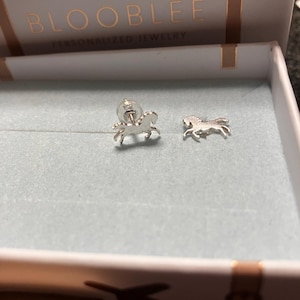 Customer photo, Horse Stud Earrings