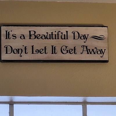 U2 It's a Beautiful Day Shabby Wood Sign - Etsy