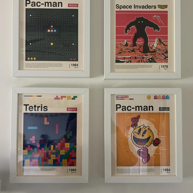 Single Pac-man Print, Retro, Video Games, Kids Room Décor, Classic