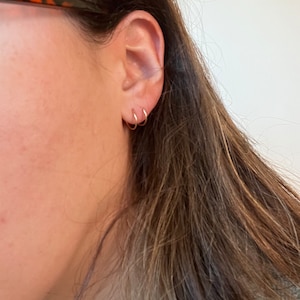  Kaiya Spiral Hoop Twist Double Earrings – 14K Gold
