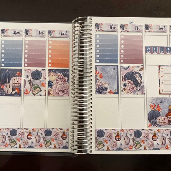 Printable Halloween Planner Stickers, Fall Planner Stickers Kit ...