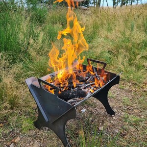 Foldable Charcoal Grill V Type Folding Portable Outdoor Charcoal BBQ Grill Easily Cleaned Easily Assembled