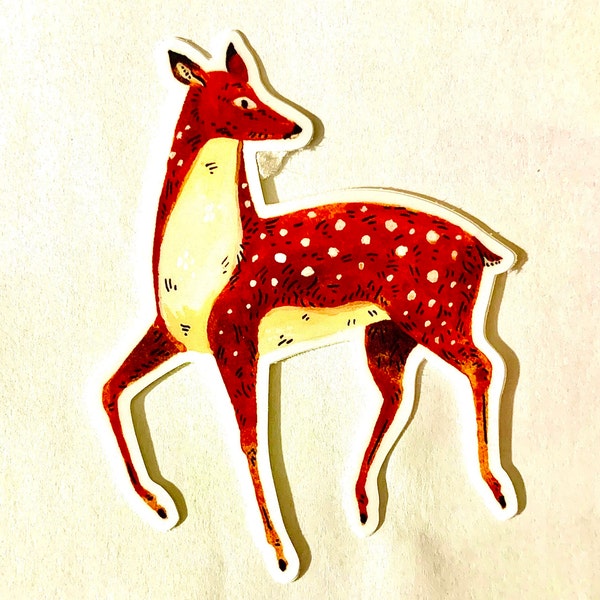 Deer Animal Sticker - Waterproof Vinyl Sticker - Etsy