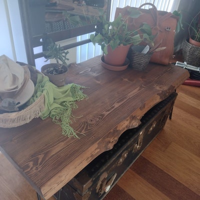 Mensola Galleggiante In Rovere Naturale 180cm - Live Edge Rustica Per Interni Moderni - Foto 8