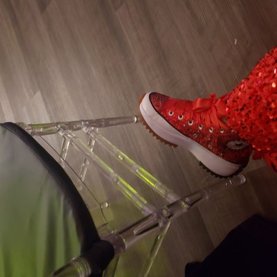 bling platform sneakers