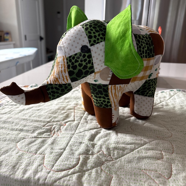 Memory Elephant Pattern Free Memory Elephant Sewing Pattern PDF: Patchwork Keepsake Toy, 3 Trunk ...