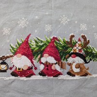 Christmas Cross Stitch Pattern Pdf Gnome Christmas Tree Fairy Elf Pixie ...