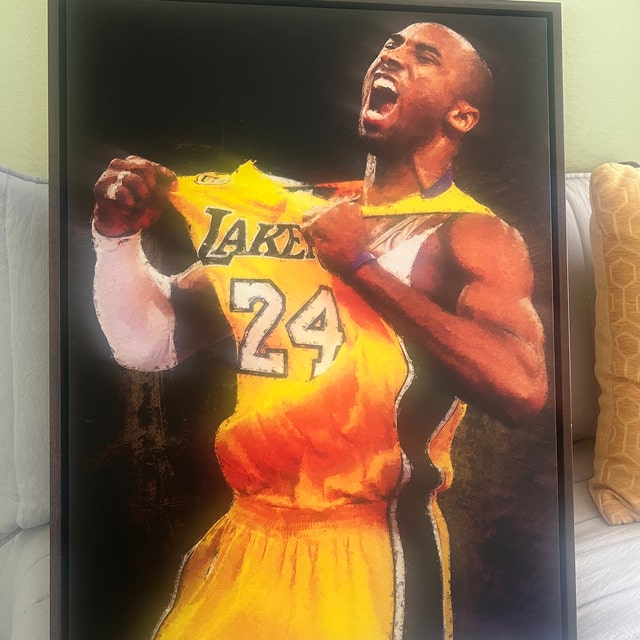 Kobe Bryant Scream Canvas Print - Los Angeles Lakers - Wall Art