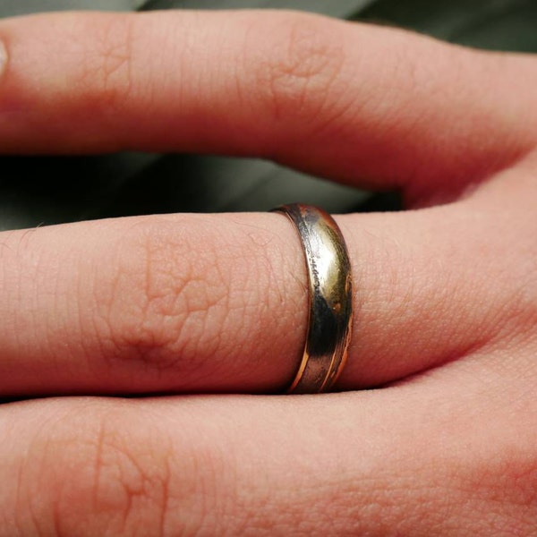 Roma - Faithful 14K Gold Replica of an Authentic Roman Wedding Ring Set ...