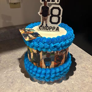 Edible Picture Strips for the sides of a cake. Photo film strips frosting sheet, Photograph Strip for Heart Cake, Custom Pictures No Cutting