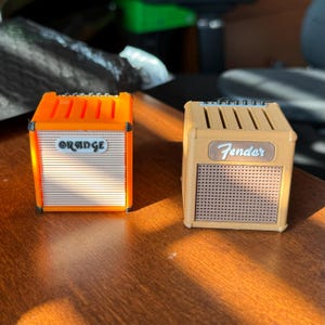 Mini Guitar Amp Pick Holder Marshall Gibson Orange Fender