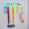 Personalized Swim Ribbon Holder Award Display With Hooks/clips - Etsy
