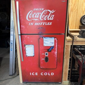 ヴィンテージコカコーラ自動販売機冷蔵庫ラップ、レトロ冷蔵庫ラップ