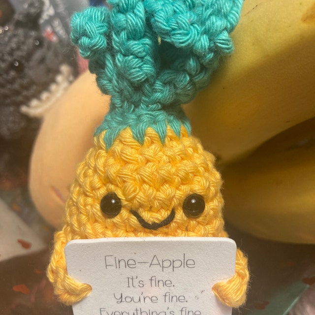 Fine-apple the Pineapple Novelty Gift, Motivational, Affirmation, Pick Me  Up, Youre Fine, Everythings Ok, Brighten Your Day, Handmade UK -   Finland