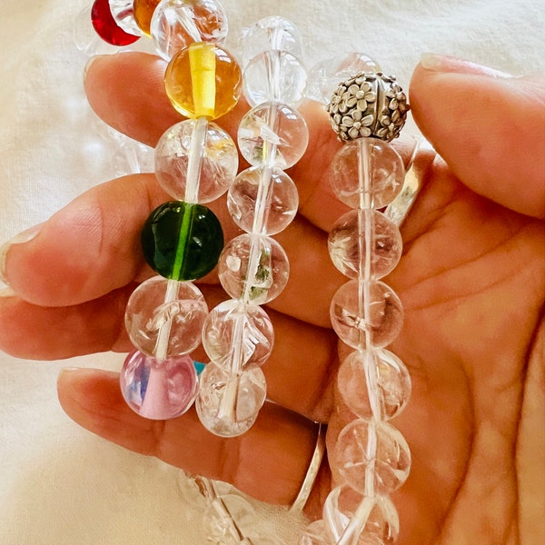 Natural Rainbow Inclusion Rock Quartz Gemstone Grade AAA Round 10MM ...