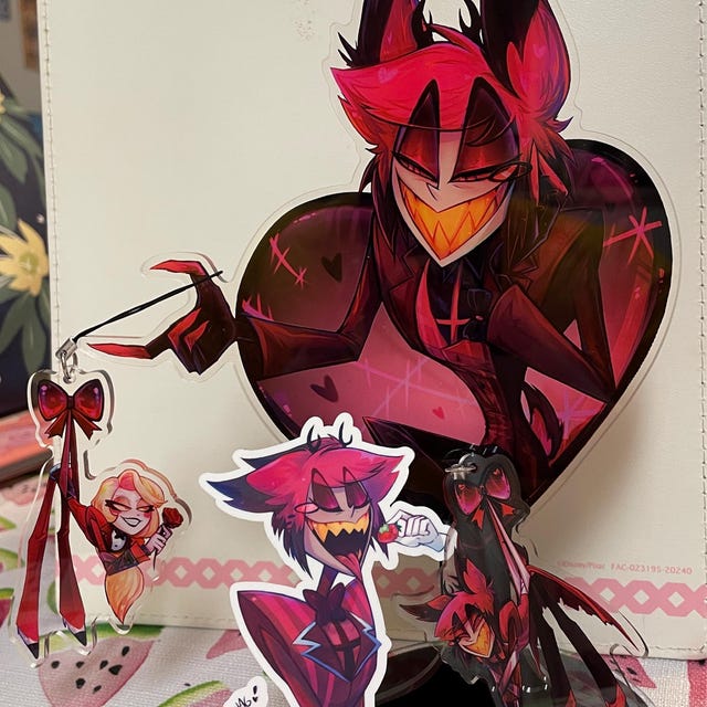 Hazbin Hotel Valentines Keychains PRE-ORDER Ll Lucifer, Alastor