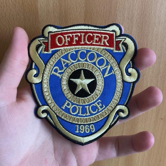 バイオハザード RPD アライグマ警察署刺繍パッチ制服アイロン