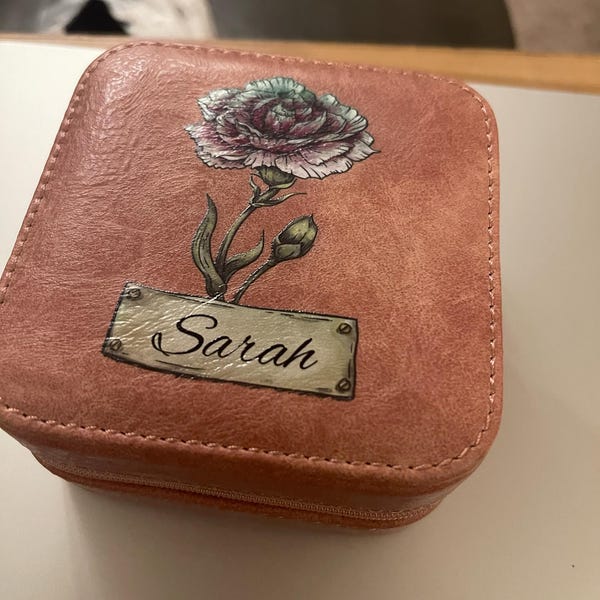 Organized Travel Jewelry Case with Personalized Names main image 1