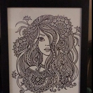 Download Mandala Style Woman Lady SVG PDF EPS Dxf & Studio 3 Cut Files | Etsy