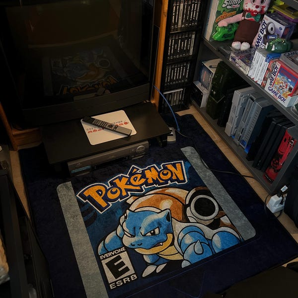 Blue Game Cartridge Rug,blue Game Cartridge Rug, Custom Anime Rug,gamer ...
