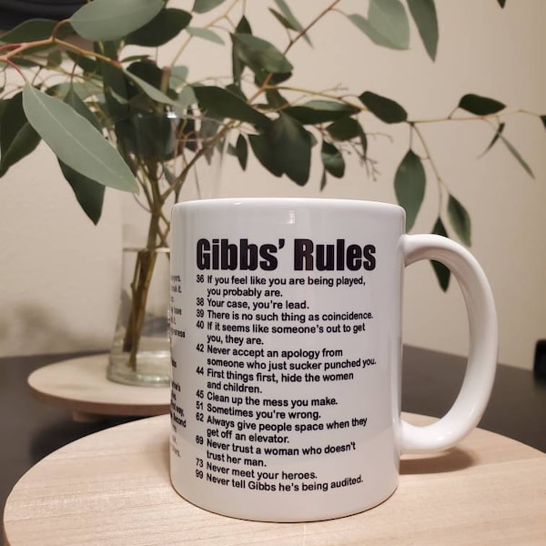 Ncis 2023 gibbs rules coffee mug farewell edition all 38 rules etsy
