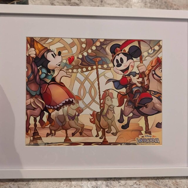 Lorcana Fabled Mickey and Minnie Stained Glass Art Print | Lorcana