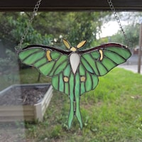 Luna Moth Stained Glass Pattern PDF, PNG Digital File - Etsy Canada