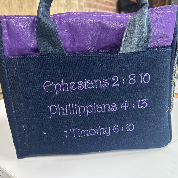 Scripture Bag Tote PDF Sewing Pattern, Small Bible Bag - Etsy