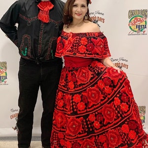 Traditional Mexican Chiapaneco Dress. Traditional Embroidered ...