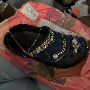 Bling Denim Crocs - Etsy display picture 2