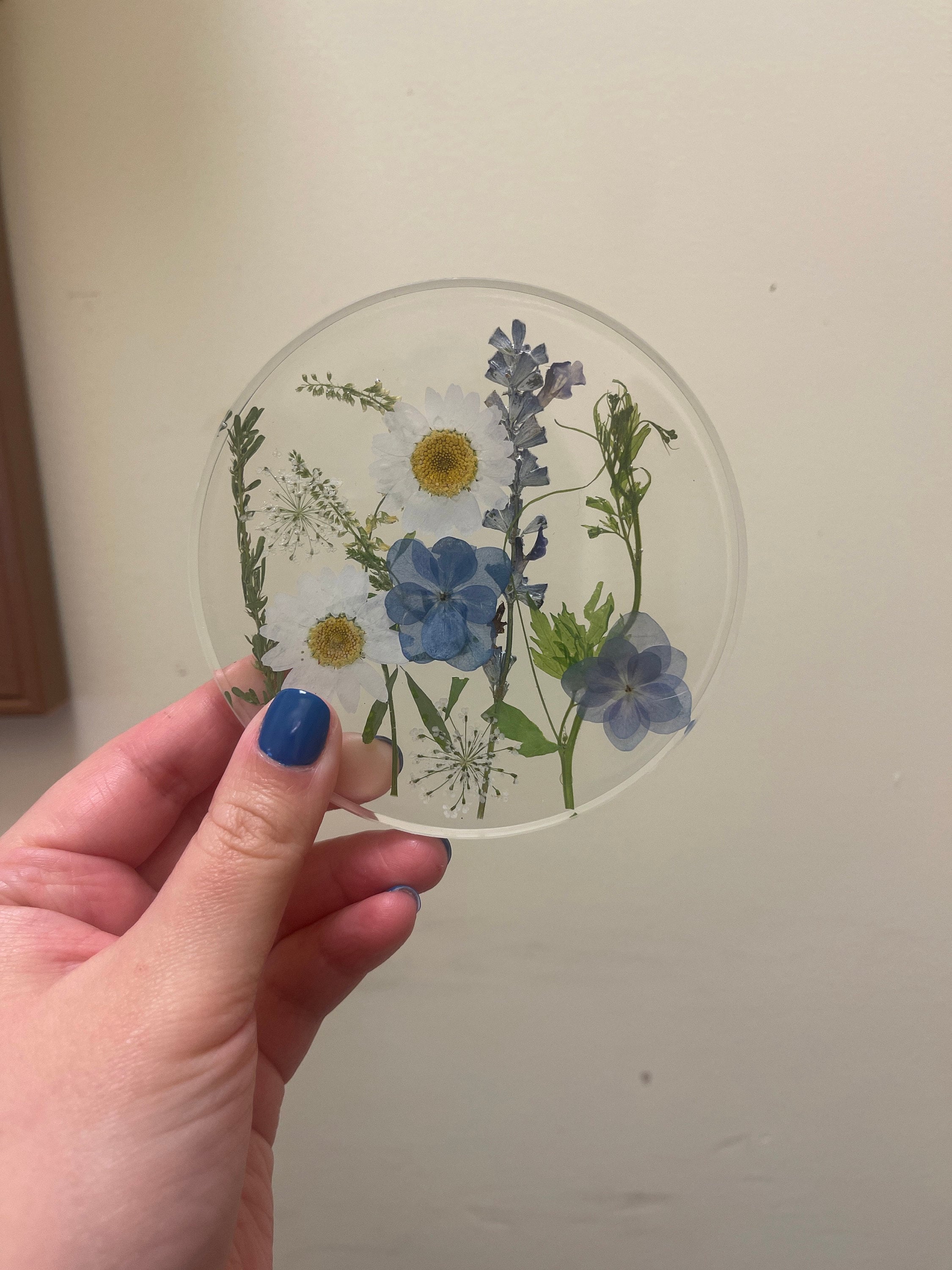Natural Flowers Coasters,Colorful Pressed Real Flowers Outdoor Coasters,Custom Wedding Birthday Christmas Gifts Table Decor,Wildflowers Art