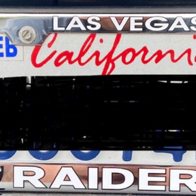 Las Vegas Raiders License Plate Frame Chrome Printed Insert - Caseys  Distributing