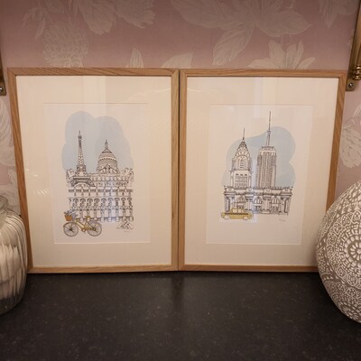 Parisian Scene Paris Giclee Print Unframed Print Line Drawing French ...